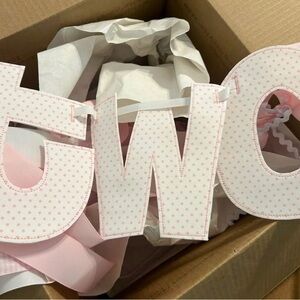 Little Happies “TWO” high chair banner
